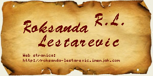 Roksanda Leštarević vizit kartica